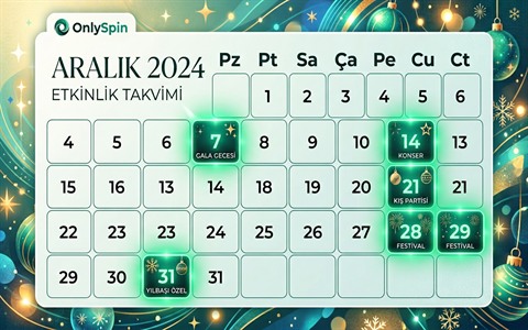 OnlySpin Etkinlik Takvimi Görseli